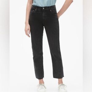 GAP Women's black cheeky straight high rise